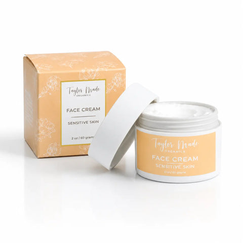 Soothing Face Moisturizer for Sensitive Skin 1.5 oz – Calendula Chamomile Lavender Blend | Made in USA Taylor Made Organics  Lotion & Moisturizer