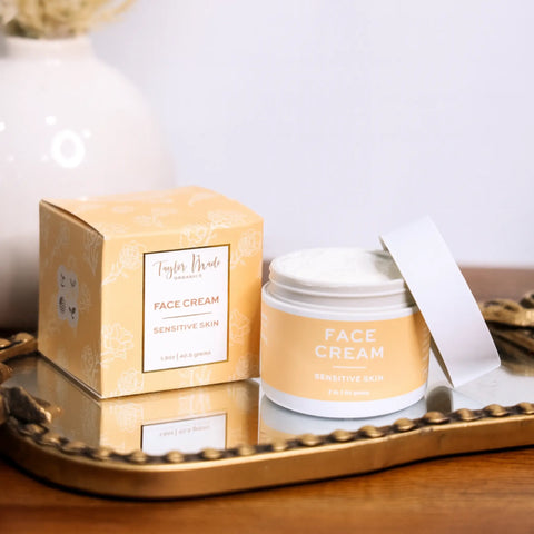 Soothing Face Moisturizer for Sensitive Skin 1.5 oz – Calendula Chamomile Lavender Blend | Made in USA Taylor Made Organics  Lotion & Moisturizer