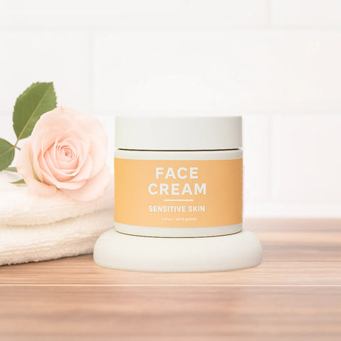 Soothing Face Moisturizer for Sensitive Skin 1.5 oz – Calendula Chamomile Lavender Blend | Made in USA Taylor Made Organics  Lotion & Moisturizer