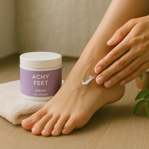 Soothing Organic Foot Cream 2 Oz – Arnica Peppermint Lavender Relief | Taylor Made Organics Made in USA Taylor Made Organics  therapeutic cream