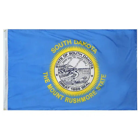 South Dakota State Flag – 200 Denier Outdoor Nylon with UV-Resistant SolarGuard Dyes | Made in USA Freedom Flag and Pole 
