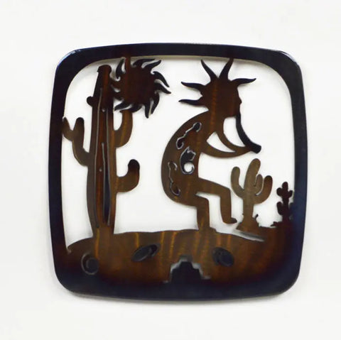 Southwestern Kokopelli Metal Trivet – Heat-Resistant Kitchen Decor | Made in USA Knights Home Decor  item