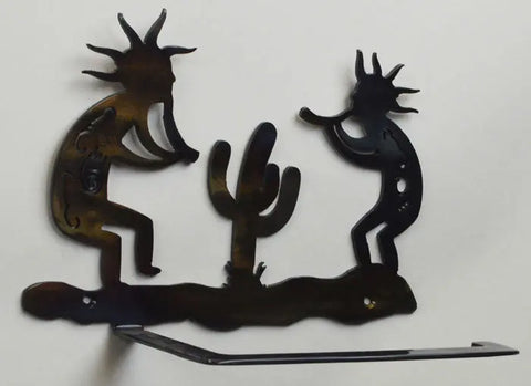 Southwestern Style Kokopelli Toilet Paper Holder – Steel Bathroom Accessory | Made in USA Knights Home Decor  item