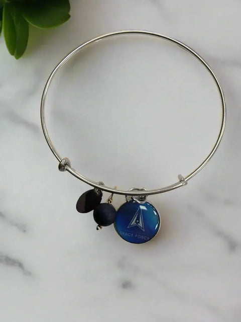 Space Force Bangle Bracelet, Officially Licensed Stainless Steel, Perfect Gift for Military Lovers, Durable and Long-Lasting Michelle Marie Boutique  Bracelet