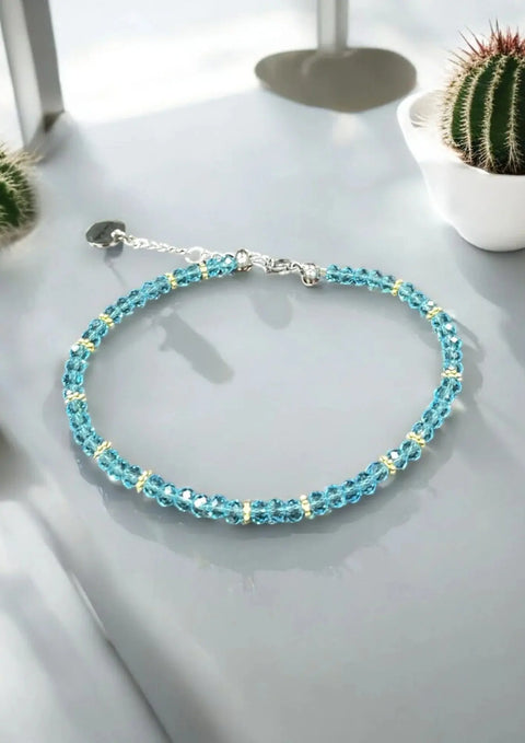 Sparkling Crystal Bracelet With Extender Chain | a Touch of Summer Elegance Michelle Marie Boutique  Bracelets