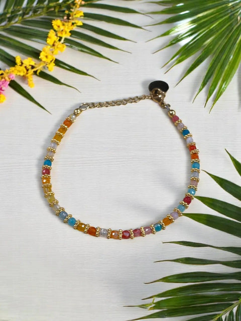 Sparkling Crystal Bracelet With Extender Chain | a Touch of Summer Elegance Michelle Marie Boutique  Bracelets
