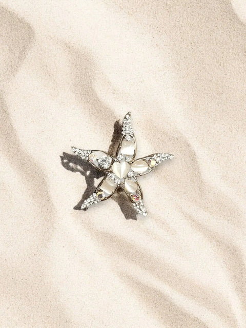 Sparkling Starfish Brooch | a Coastal-Inspired Accessory Michelle Marie Boutique  Brooch