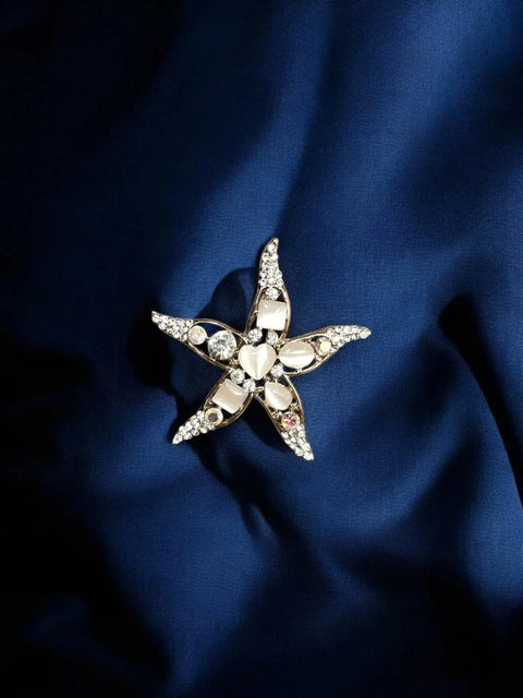 Sparkling Starfish Brooch | a Coastal-Inspired Accessory Michelle Marie Boutique  Brooch