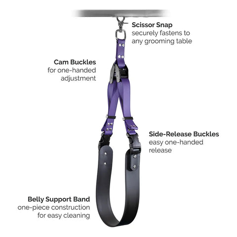 Sparky's Grooming Belly Band Harness – Adjustable Pet Support Belt for Grooming Tables | Made in USA Auburn Leathercrafters  item