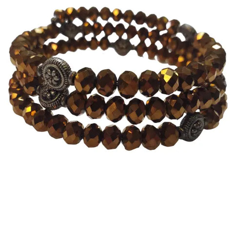 Spiral Crystal Wrap Bracelet – Handcrafted Sparkling Jewelry Accessory | Michelle Marie Boutique | Made in USA Michelle Marie Boutique  Bracelet