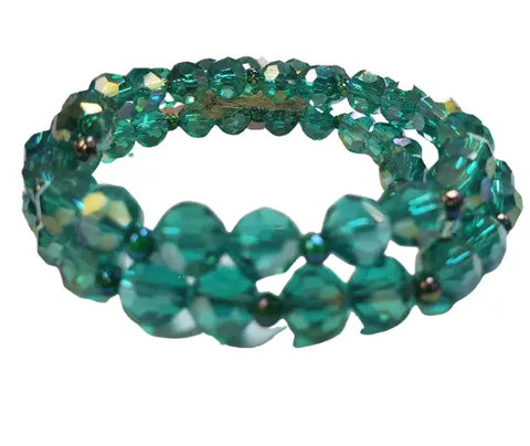 Spiral Crystal Wrap Bracelet – Handcrafted Sparkling Jewelry Accessory | Michelle Marie Boutique | Made in USA Michelle Marie Boutique  Bracelet