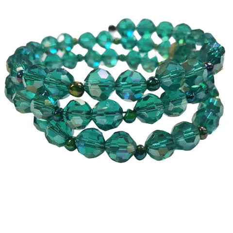 Spiral Crystal Wrap Bracelet – Handcrafted Sparkling Jewelry Accessory | Michelle Marie Boutique | Made in USA Michelle Marie Boutique  Bracelet