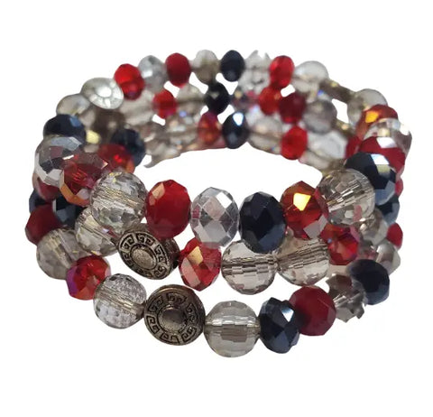 Spiral Crystal Wrap Bracelet – One Size Fits All – Michelle Marie Boutique | Made in USA Handcrafted Jewelry Michelle Marie Boutique  Bracelet