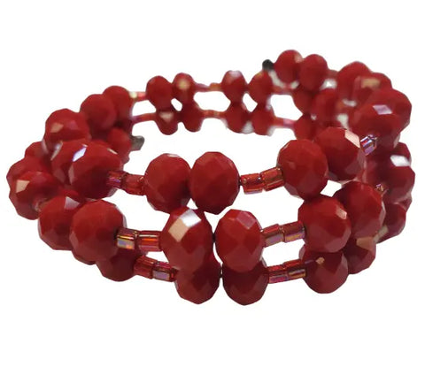 Spiral Crystal Wrap Bracelet – One Size Fits All – Michelle Marie Boutique | Made in USA Handcrafted Jewelry Michelle Marie Boutique  Bracelet