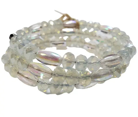 Spiral Crystal Wrap Bracelet – One Size Fits All – Michelle Marie Boutique | Made in USA Handcrafted Jewelry Michelle Marie Boutique  Bracelet