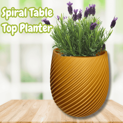 Spiral Pattern Indoor Planter Pot – 5.5 Inch Diameter – Wall Mount or Tabletop | Made in USA Chatelet Manufacturing 