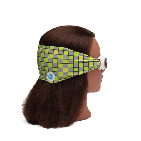 Splash Place Neon Green Checker Swim Goggles – Anti-Fog, Sensory Friendly | One Size Fits Kids to Adults | Assembled in USA Splash Place  Swim Goggles