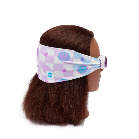 Splash Place Smiley Swim Goggles – Tangle-Free Strap, Purple Tint – One Size Fits Kids to Adults | Assembled in USA Splash Place  Swim Goggles