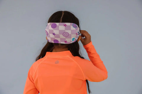 Splash Place Smiley Swim Goggles – Tangle-Free Strap, Purple Tint – One Size Fits Kids to Adults | Assembled in USA Splash Place  Swim Goggles