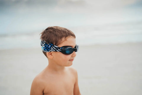 Splash Place The Maze Swim Goggles – Tangle-Free Strap with Blue Tinted Lenses for Kids and Adults | Assembled in USA Splash Place  Swim Goggles