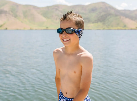 Splash Place The Maze Swim Goggles – Tangle-Free Strap with Blue Tinted Lenses for Kids and Adults | Assembled in USA Splash Place  Swim Goggles