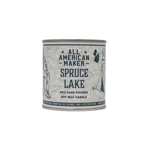 Spruce Lake Soy Wax Candle 8oz – Hand Poured – Made in USA All American Maker 