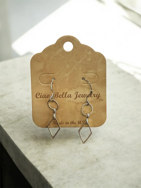 Stainless Steel Geometric Dangle Earrings – Lightweight Hypoallergenic Jewelry | Made in USA by Michelle Marie Michelle Marie Boutique  Earrings