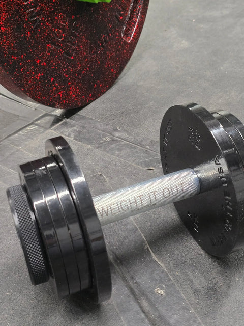 Standard 1 Inch Screwable Dumbbell Handles Pair – Heavy Duty Fitness Grip | Made in USA Weight It Out 