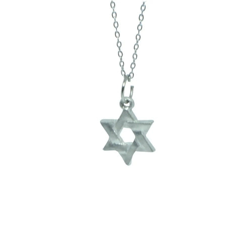 Star of David Pewter Pendant Necklace – 18 Inch Stainless Steel Chain with Extender | Made in USA Michelle Marie Boutique  Necklace