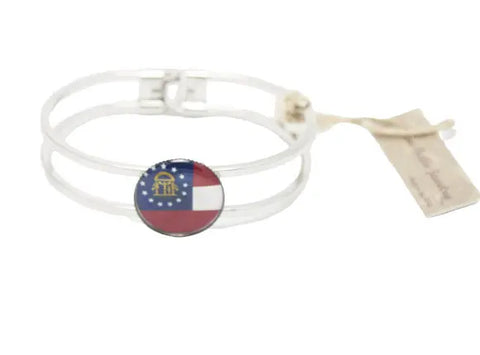State Flag Pride Rhodium Plated Cuff Bracelet Michelle Marie Boutique  Bracelet