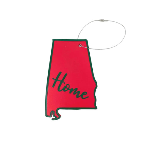 State Pride Christmas Ornament – Red Green Home Script | Made in USA Chatelet Manufacturing 