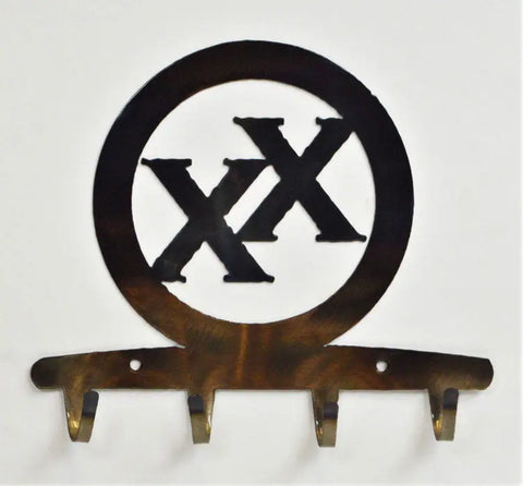 State of Jefferson Rustic Metal Key Holder – Handmade Wall Organizer | Made in USA Oregon Home Decor Knights Home Decor  item