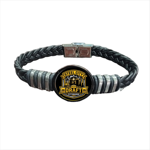 Steel City 2026 Braided Leather Draft Bracelet 7 to 9 Inch – Athletic Style Jewelry | Made in USA Michelle Marie Boutique  Bracelet