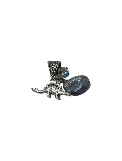 Dinosaur Charm Necklace With Gemstone and Crystal Michelle Marie Boutique  Necklace