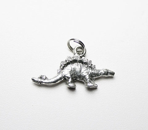 Stegosaurus Pewter Jewelry Charm – Durable Dinosaur Pendant for DIY Bracelets and Necklaces | Made in USA Michelle Marie Boutique  Charms and Pendants