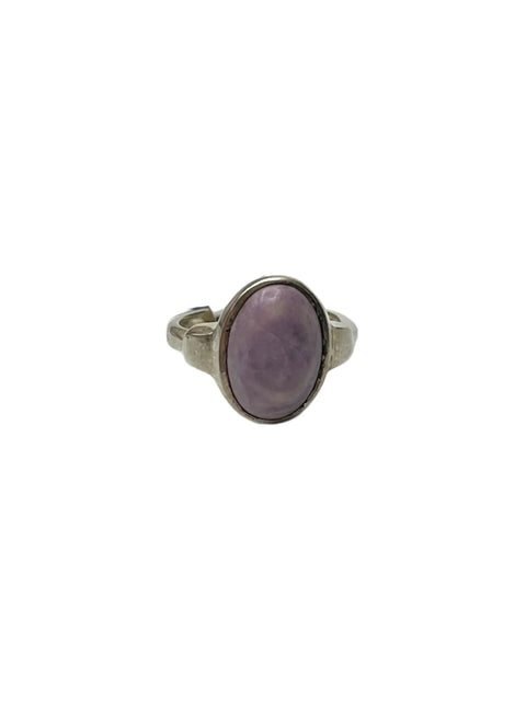 Sterling Silver Amethyst Ring – Genuine Purple Gemstone Oval Band | Handmade Jewelry Gift Made in USA Michelle Marie Boutique  Rings
