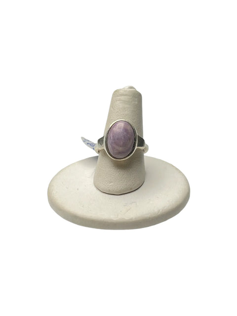 Sterling Silver Amethyst Ring – Genuine Purple Gemstone Oval Band | Handmade Jewelry Gift Made in USA Michelle Marie Boutique  Rings