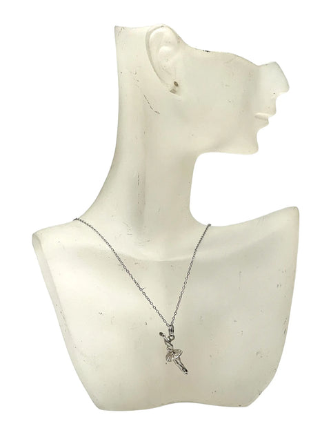Sterling Silver Ballerina Pendant Necklace – 18-Inch Adjustable Chain | Handmade Gift | Made in USA Michelle Marie Boutique  Necklace