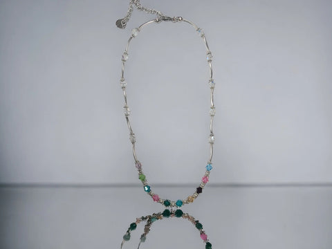 Sterling Silver Birthstone Necklace for Mom or Grandma – Custom Austrian Crystal Jewelry – Made in USA | Michelle Marie Boutique Michelle Marie Boutique  Necklace
