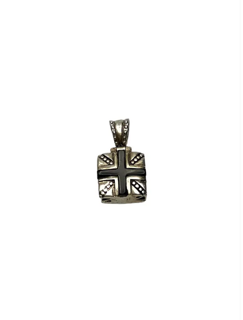 Sterling Silver Black Cross Pendant Necklace Michelle Marie Boutique  Necklace