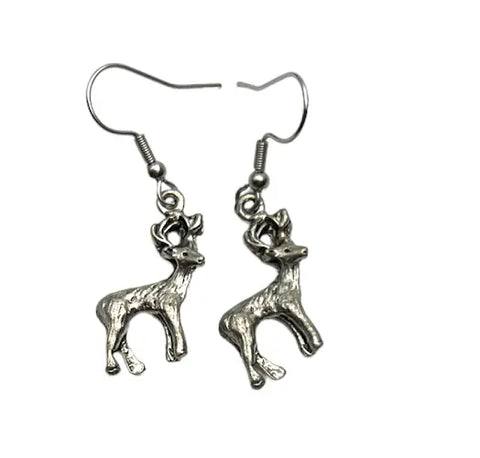 Sterling Silver Buck Deer Jewelry Set – 18 Inch Necklace with Dangle Earrings | Handmade Outdoor Gift | Made in USA Michelle Marie Boutique  Jewelry Set