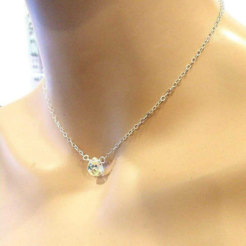 Sterling Silver Crystal Briolette Pendant Necklace – 11mm Swarovski Drop | Made in USA Alexa Martha Designs  Necklace