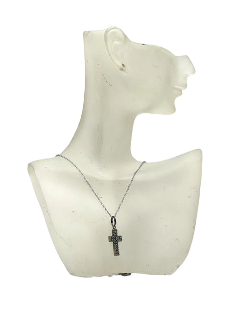 Sterling Silver Filigree Cross Pendant Necklace – 18 Inch Adjustable Chain | Made in USA by Michelle Marie Michelle Marie Boutique  Necklace