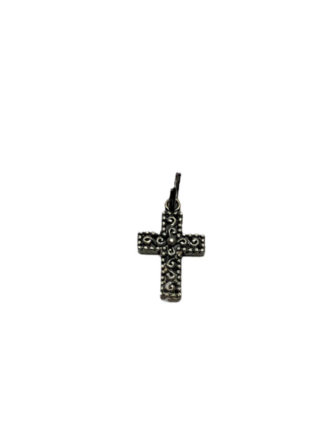 Sterling Silver Filigree Cross Pendant Necklace – 18 Inch Adjustable Chain | Made in USA by Michelle Marie Michelle Marie Boutique  Necklace