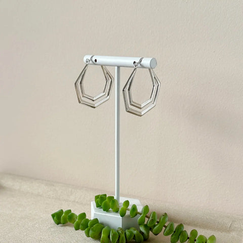 Sterling Silver Hera Hoop Earrings – Handcrafted Greek Design | Made in USA Sarah Cecelia  EARRINGS