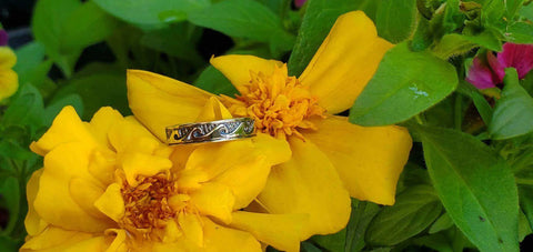 Sterling Silver Pinky Toe & Ocean Wave Band Rings | Handmade in USA Alexa Martha Designs  Ring