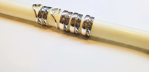 Sterling Silver Pinky Toe & Ocean Wave Band Rings | Handmade in USA Alexa Martha Designs  Ring