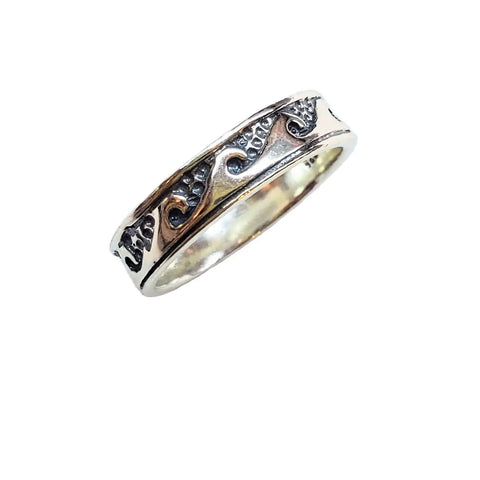 Sterling Silver Pinky Toe & Ocean Wave Band Rings | Handmade in USA Alexa Martha Designs  Ring