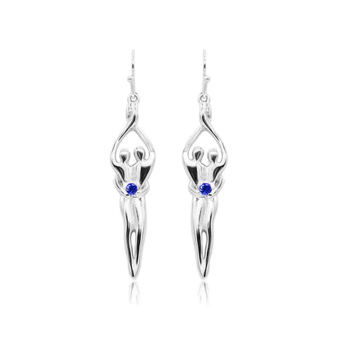 Sterling Silver Soulmate Earrings Symbol of Love Jewelry  Earrings
