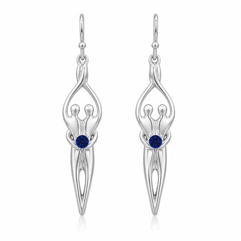 Sterling Silver Soulmate Earrings Symbol of Love Jewelry  Earrings